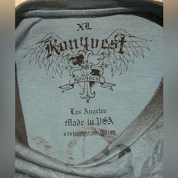 Konquest | Men’s KonQuest Platinum Iconic T-shirt Key Closet couture XL NWT - Picture 6 of 6